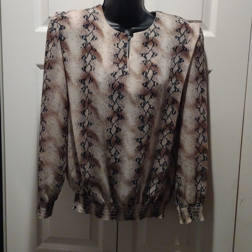 VTG reptile print blouse sz.10